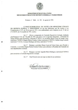 Portaria 566 - Alteração da Comissão de Licitação