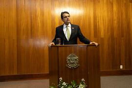 Recondução: Foto Discurso doe Tarcísio José Sousa Bonfim