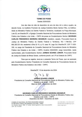 Recondução: Termo de Posse no CNPG